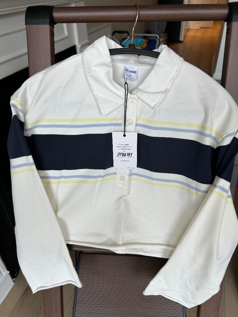 Cropped polo shirt